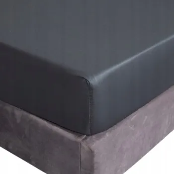 Prostěradlo PROSTĚRADLO BAVLNĚNÉ S GUMOU 180x200+25 TMAVĚ ŠEDÉ