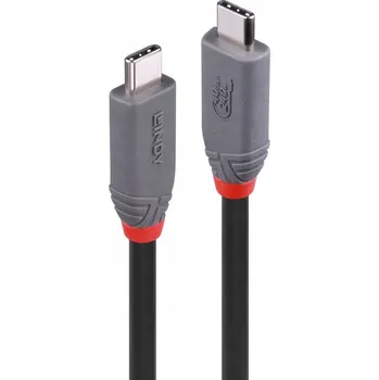 Datový kabel Profesionální kabel Lindy USB4 Gen 3x2 Type C na C, 0.8 m