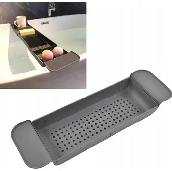 Koupelnový nábytek NASTAVITELNÁ POLICE DO VANY ČERNÁ