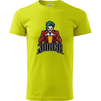 Pánské tričko Joker šílený - Klasické pánské triko vyšší gramáže - XS ( Limetková )