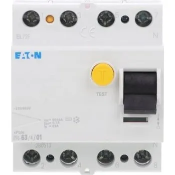 Proudový chránič Proudový chránič Eaton 400 V IP20 63 A