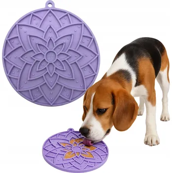 Hračka pro psa Lízací podložka pro psy s přísavkami SodaPup Lotus eMat Pastelově Fialová