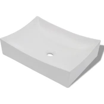 Umyvadlo na desku asymetrické VidaXL 39 cm bílé