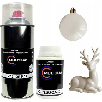 Barva ve spreji Matný lak ve spreji RAL 1001 na figurky, skleněné a keramické ozdoby