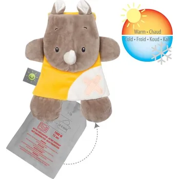 Hračka pro nejmenší NATTOU Mazlíček s termoforem Buddiezzz nosorožec