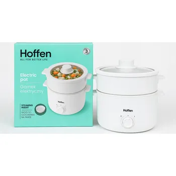 Multifunkční hrnec Elektrický hrnec Hoffen 1000 W s funkcí vaření v páře