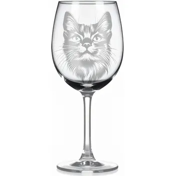 Sklenice Sklenice na víno s kočkou – motiv 54
