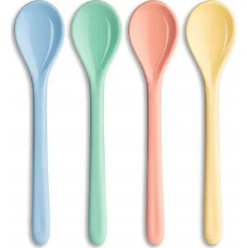 Příbor Sada - Lžička Nora S Koziol pastelově modrá zelená žlutá růžová - z