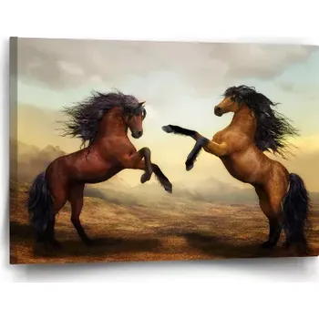 Obraz Sablio Obraz Vzpínající se koně - 60x40 cm