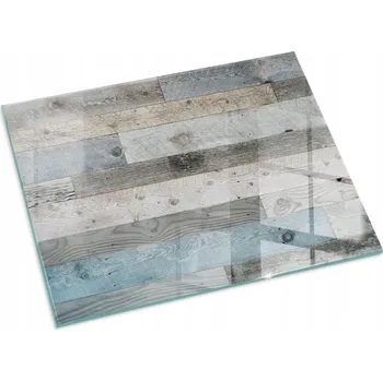 Obraz Skleněná podložka s grafikou pod kamna - Prkna v různých odstínech, 80x60 cm