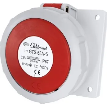 Elektrická zásuvka Hermetická Elektrická Zásuvka Elektromet šedá