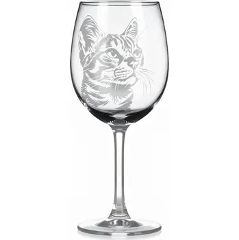 Sklenice Sklenice na víno s kočkou – motiv 110
