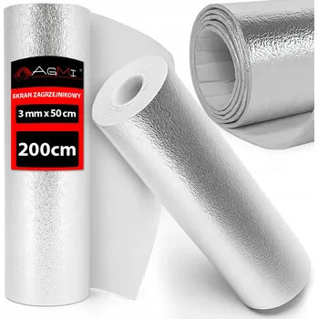 Tepelná izolace ODRAŽIVÁ FÓLIE ZA RADIÁTOR – HLINÍKOVÁ MATA S IZOLAČNÍ PĚNOU, 2 m 3 mm