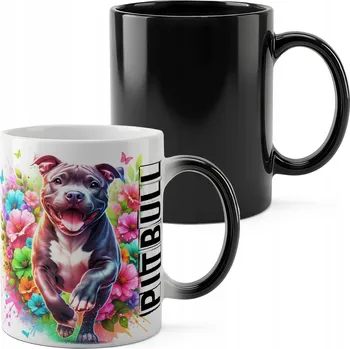 MAGICKÝ HRNEK 330ML S POTISKEM - PES PSI PLEMENO PITBULL