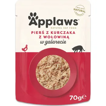 Krmivo pro kočku Applaws mokré krmivo pro kočky Kuřecí prsa a hovězí maso v želé 70g