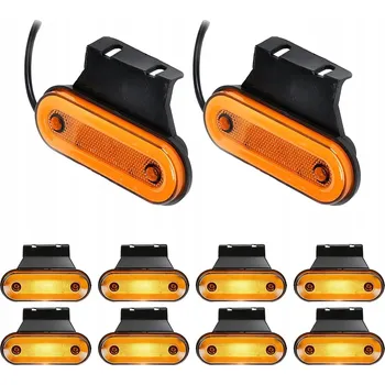 Přídavný světlomet 10x SADA ORANŽOVÝCH LED OBRYSOVÉ SVĚTLO 12V 24V