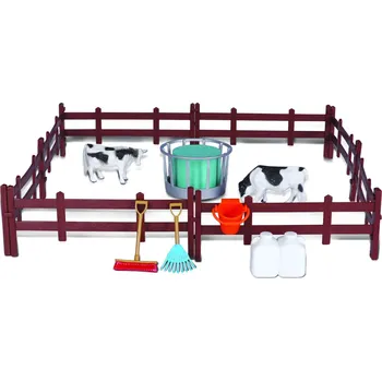 autíčko Bburago Farmland kravská farma s traktorem