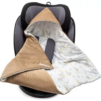 Zavinovačka zateplená zavinovačka do autosedačky New Baby, hnědá velvet