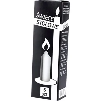 Svíčka Tradiční parafinová svíčka bez vůně NNLED 6 ks