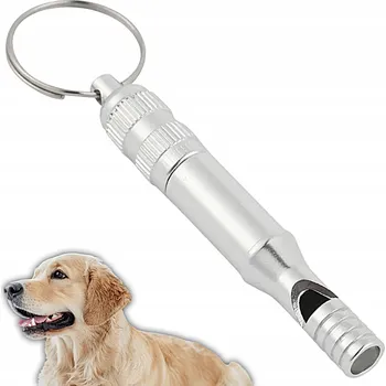 Pomůcka pro výcvik zvířete PÍŠŤALKA KOVOVÁ ULTRASONICKÁ PRO PSA PRO VÝCVIK A TRÉNINK Z HLINÍKU