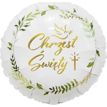 Balónek Id_5504 Fóliový balónek 18" BALÓNKY Křest Svatý Bílý Křtiny Dekorace
