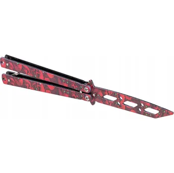 Kuchyňský nůž Tréninkový motýlek, motýlkový nůž, skin CS:GO, červený