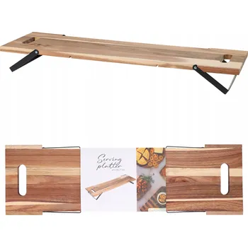 Deska do serwowania przekąsek serów wędlin velký dřevěný tác 67 cm