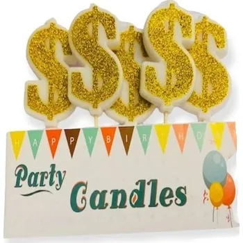 Svíčky Znaky dolaru (5 ks) ▹