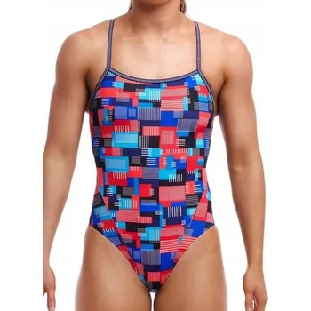 Dámské plavky Plavky FUNKITA Motherboard - Jednodílné, úzká ramínka, velikost 12 (UK34) M