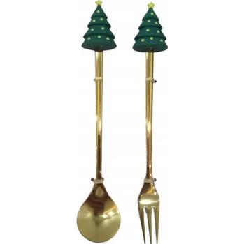 Příbor VÁNOČNÍ PŘÍBORY - VIDLIČKA LŽIČKA STROMEČEK S1390