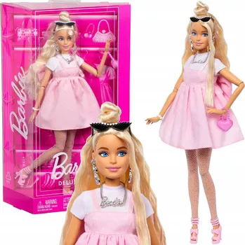 Panenka Panenka Barbie Deluxe Style růžová šaty s velkou mašlí HYV27