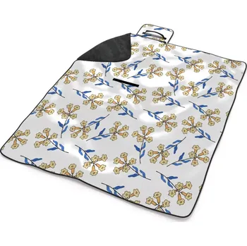 deka Sablio Plážová deka Žluté kvítí: 200x140 cm