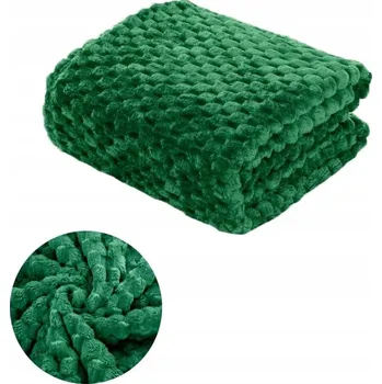 Prostěradlo Zelená prošívaná oboustranná deka 160x200 cm polyester s proužky