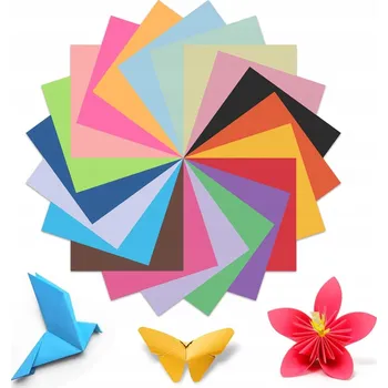 Origami papír 300 listů 15x15 cm 70 g/m2 20 barev Oboustranný Moinkerin