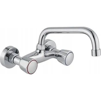 Vodovodní baterie Nástěnná kuchyňská baterie Garmand stříbrná