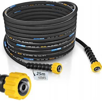 Příslušenství pro vysokotlaký čistič Hadice 25m pro myčky KARCHER HD HDS KRANZLE M22 DN8 Max 400 Bar 155°C NEREZOVÝ ZÁVIT