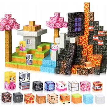 ostatní stavebnice VELKÝ SET STAVEBNICE KOSTKY MINECRAFT VZDĚLÁVACÍ STAVBY 79 KOSTEK