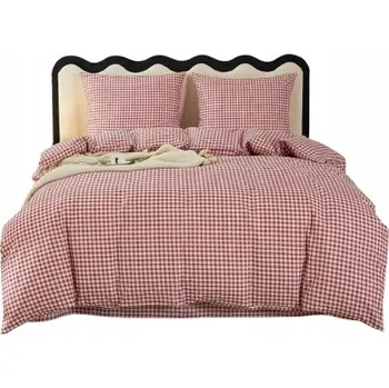 Povlečení Povlečení 160x200 cm + 2x 70x80 cm růžová kostka