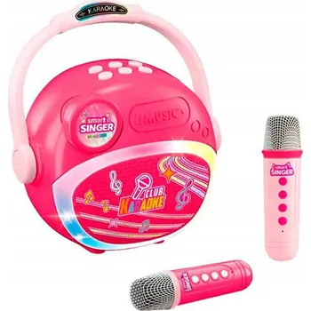 Hudební nástroj pro děti MADEJ Přenosné Lehké Karaoke Rádio se dvěma mikrofony pro děti