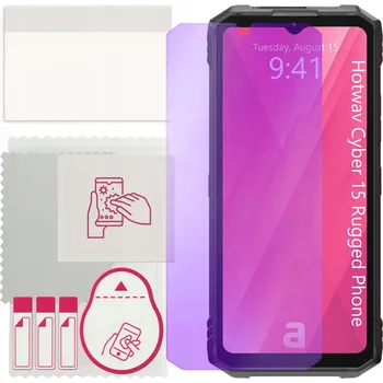 Pouzdro na mobilní telefon Hybridní Sklo Anti-Blue 9H na displej pro Hotwav Cyber 15 Rugged Phone