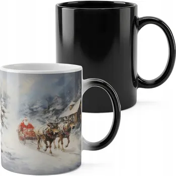 MAGICKÝ HRNEK 330ML S POTISKEM - VÁNOČNÍ MIKULÁŠ SOB DÁREK