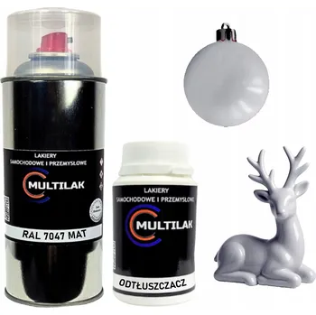 Barva ve spreji Matný lak ve spreji na figurky, skleněné a keramické ozdoby RAL 7047