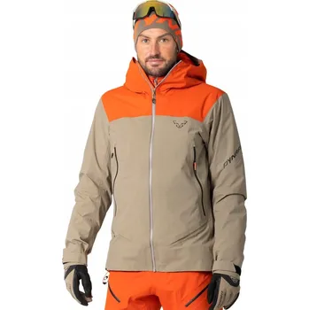 Moto bunda DYNAFIT Pánská trekingová bunda Ridge Gore-Tex – hnědá/oranžová, velikost M