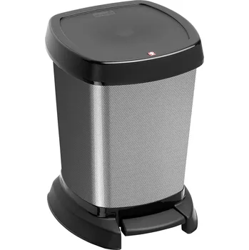 Odpadkový koš Plastový Odpadkový koš Rotho 6l stříbrný