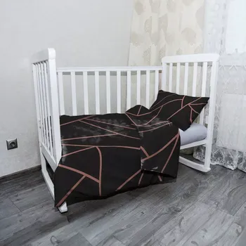 Obraz Sablio Dětská Mikroplyšové dětské povlečení do postýlky Růžové obrazce - 130x90 / 40x60