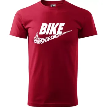 Pánská móda Sablio Tričko s potiskem BIKE - červené 4XL