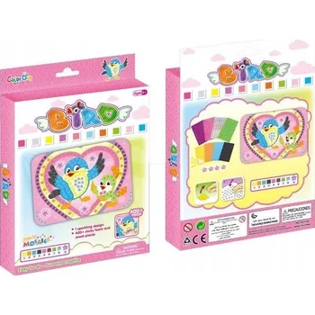 Obraz Mozaika Askato Ptáček vícebarevná 15,5 x 21 cm