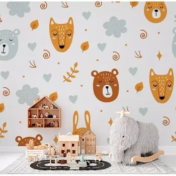 Tapeta Sablio Tapeta Medvěd a liška - 125x75 cm