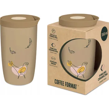 Termohrnek Coffee Format Termohrnek, Hnědý s abstraktním motivem 350 ml