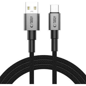 Datový kabel USB-A/USB-C kabel Tech-Protect UltraBoost DNA Type-C 15W/3A 2m Iron Grey